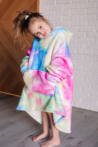 Kids Oversized Hoodie Blanket in Rainbow-Layers-Villari Chic, women's online fashion boutique in Severna, Maryland