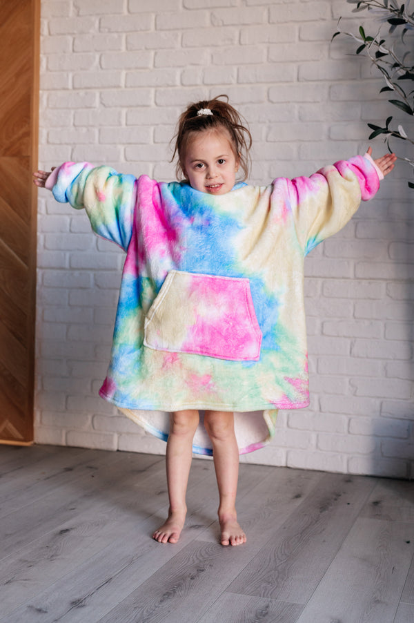 Kids Oversized Hoodie Blanket in Rainbow-Layers-Villari Chic, women's online fashion boutique in Severna, Maryland