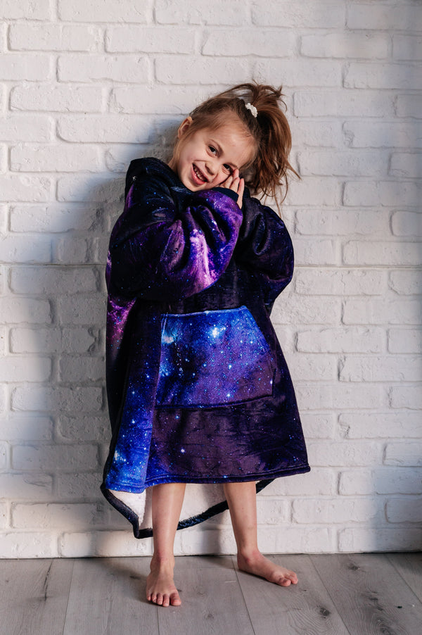 Kids Oversized Hoodie Blanket in Starry Sky-Layers-Villari Chic, women's online fashion boutique in Severna, Maryland