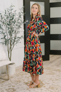 Leafing it All Behind Long Sleeve Tiered Dress-Womens-Villari Chic, women's online fashion boutique in Severna, Maryland