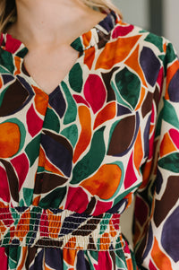 Leafing it All Behind Long Sleeve Tiered Dress-Womens-Villari Chic, women's online fashion boutique in Severna, Maryland