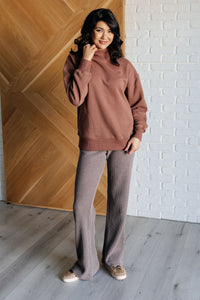 Set Process Mineral Wash Waffle Knit Pants in Brown-Athleisure-Villari Chic, women's online fashion boutique in Severna, Maryland