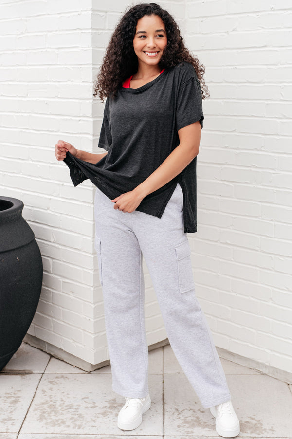 Let Me Live Relaxed Tee in Black-Tops-Villari Chic, women's online fashion boutique in Severna, Maryland