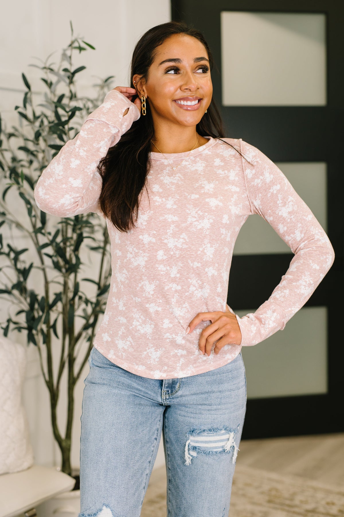 Literally Obsessed with Me Long Sleeve Top in Mauve-Womens-Villari Chic, women's online fashion boutique in Severna, Maryland