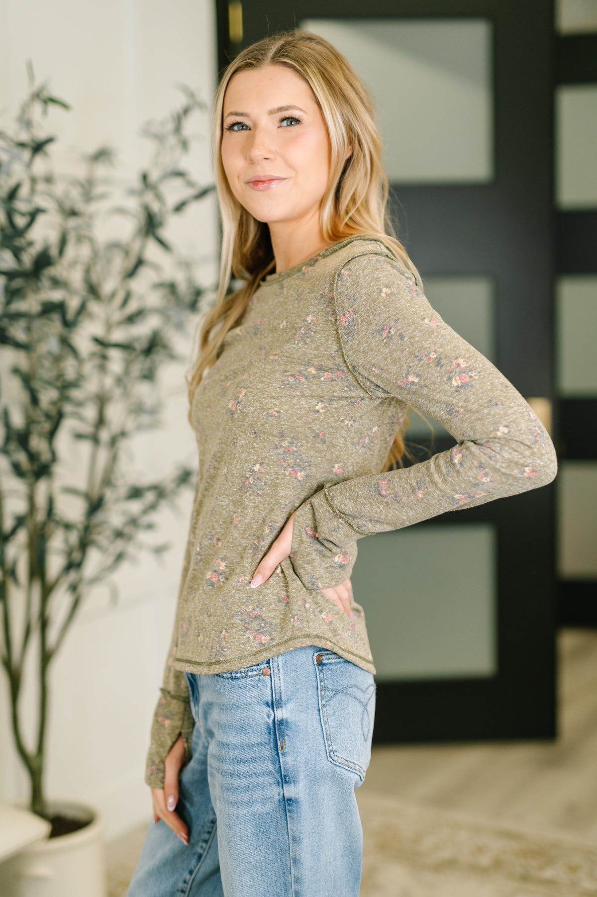 Literally Obsessed with Me Long Sleeve Top in Olive-Womens-Villari Chic, women's online fashion boutique in Severna, Maryland