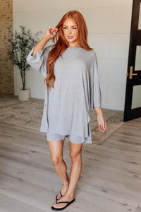 Live and Play Luxe Biker Set in Grey-Sets-Villari Chic, women's online fashion boutique in Severna, Maryland