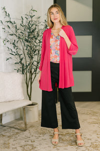 Lizzy Cardigan in Fuchsia-Womens-Villari Chic, women's online fashion boutique in Severna, Maryland