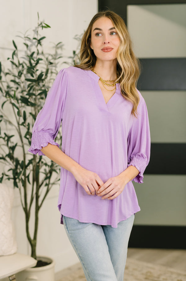 Lizzy Smock Top in Orchid Bloom-Womens-Villari Chic, women's online fashion boutique in Severna, Maryland