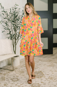Lizzy Sunday Dress in Leaf Multi Floral- 3/3/2026 NEW-Womens-Villari Chic, women's online fashion boutique in Severna, Maryland