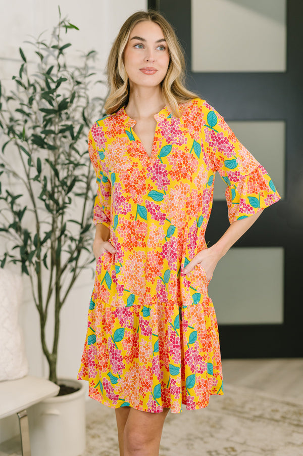 Lizzy Sunday Dress in Leaf Multi Floral- 7/20/2026-Womens-Villari Chic, women's online fashion boutique in Severna, Maryland