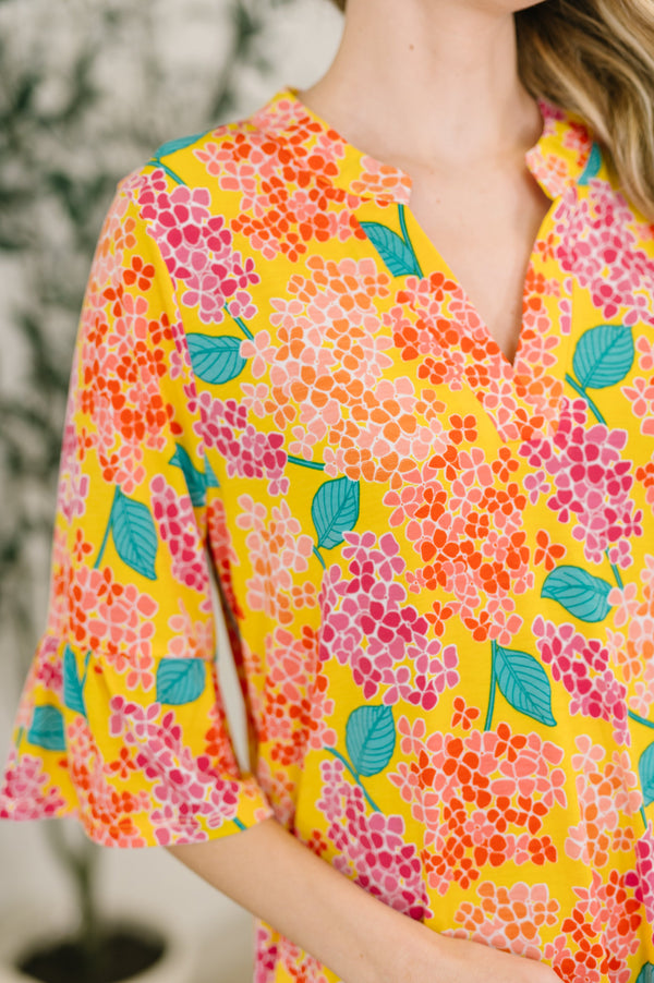 Lizzy Sunday Dress in Leaf Multi Floral- 7/20/2026-Womens-Villari Chic, women's online fashion boutique in Severna, Maryland