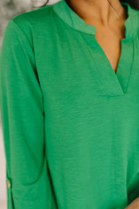 Lizzy Top in Kelly Green-Womens-Villari Chic, women's online fashion boutique in Severna, Maryland
