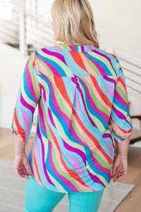 Lizzy Top in Multi Mod Stripe-Tops-Villari Chic, women's online fashion boutique in Severna, Maryland