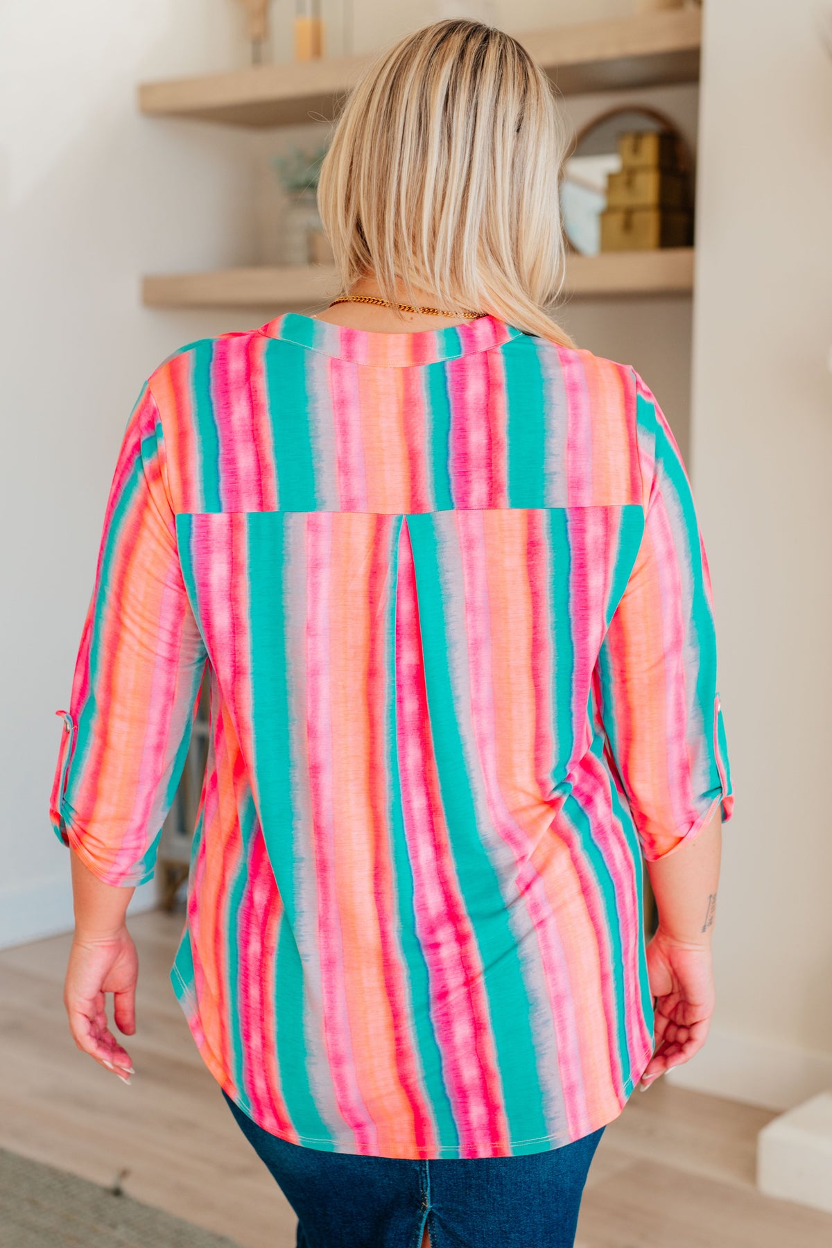 Lizzy Top in Sherbet Stripe-Tops-Villari Chic, women's online fashion boutique in Severna, Maryland