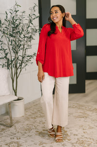 Lizzy Top in Red-Womens-Villari Chic, women's online fashion boutique in Severna, Maryland