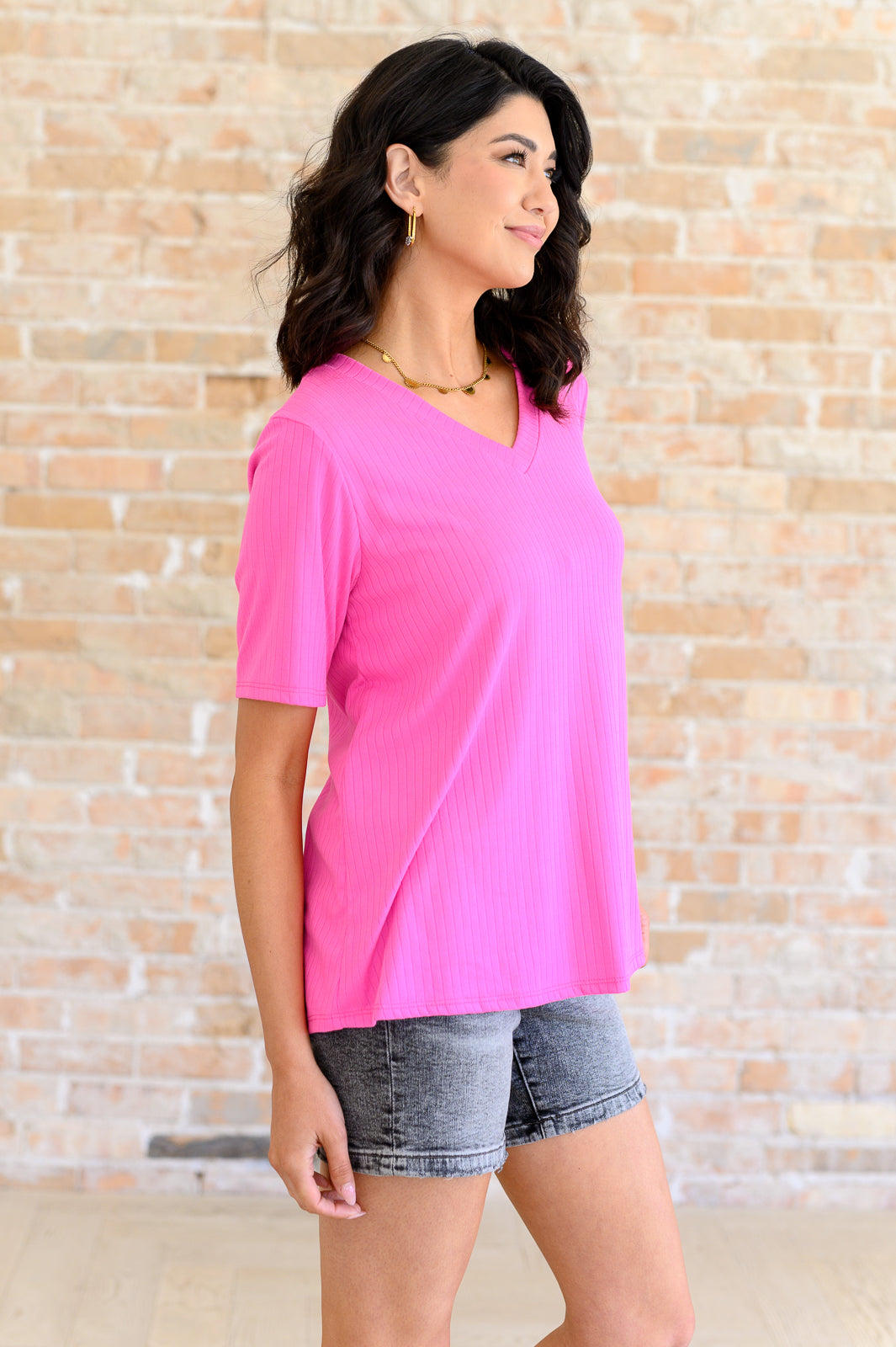 Lonesome Valley V-Neck Ribbed Top-Tops-Villari Chic, women's online fashion boutique in Severna, Maryland