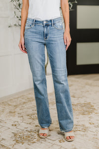 Judy Blue Mid Rise Vintage Wash Bootcut Jeans-Womens-Villari Chic, women's online fashion boutique in Severna, Maryland