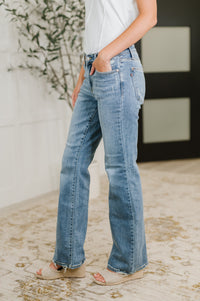 Judy Blue Mid Rise Vintage Wash Bootcut Jeans-Womens-Villari Chic, women's online fashion boutique in Severna, Maryland