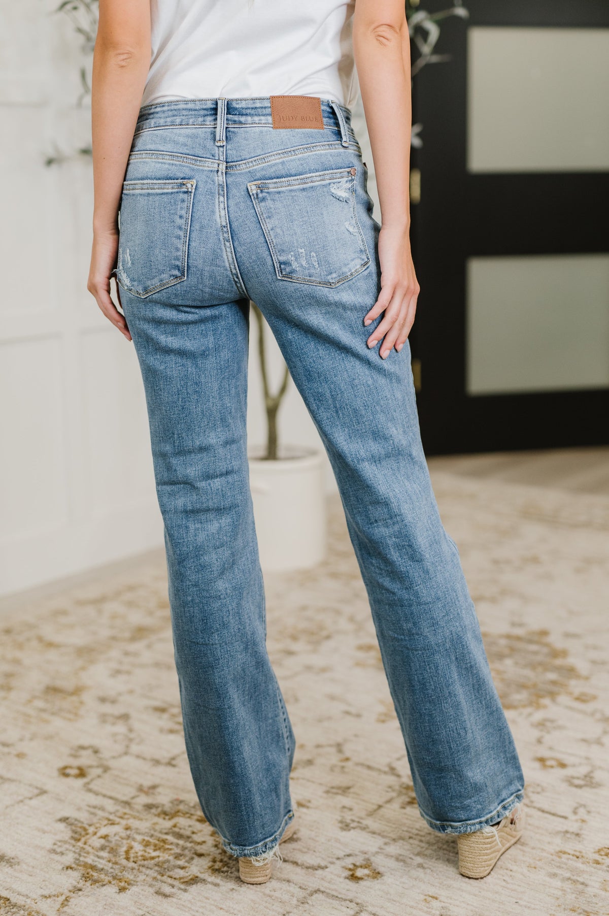 Judy Blue Mid Rise Vintage Wash Bootcut Jeans-Womens-Villari Chic, women's online fashion boutique in Severna, Maryland