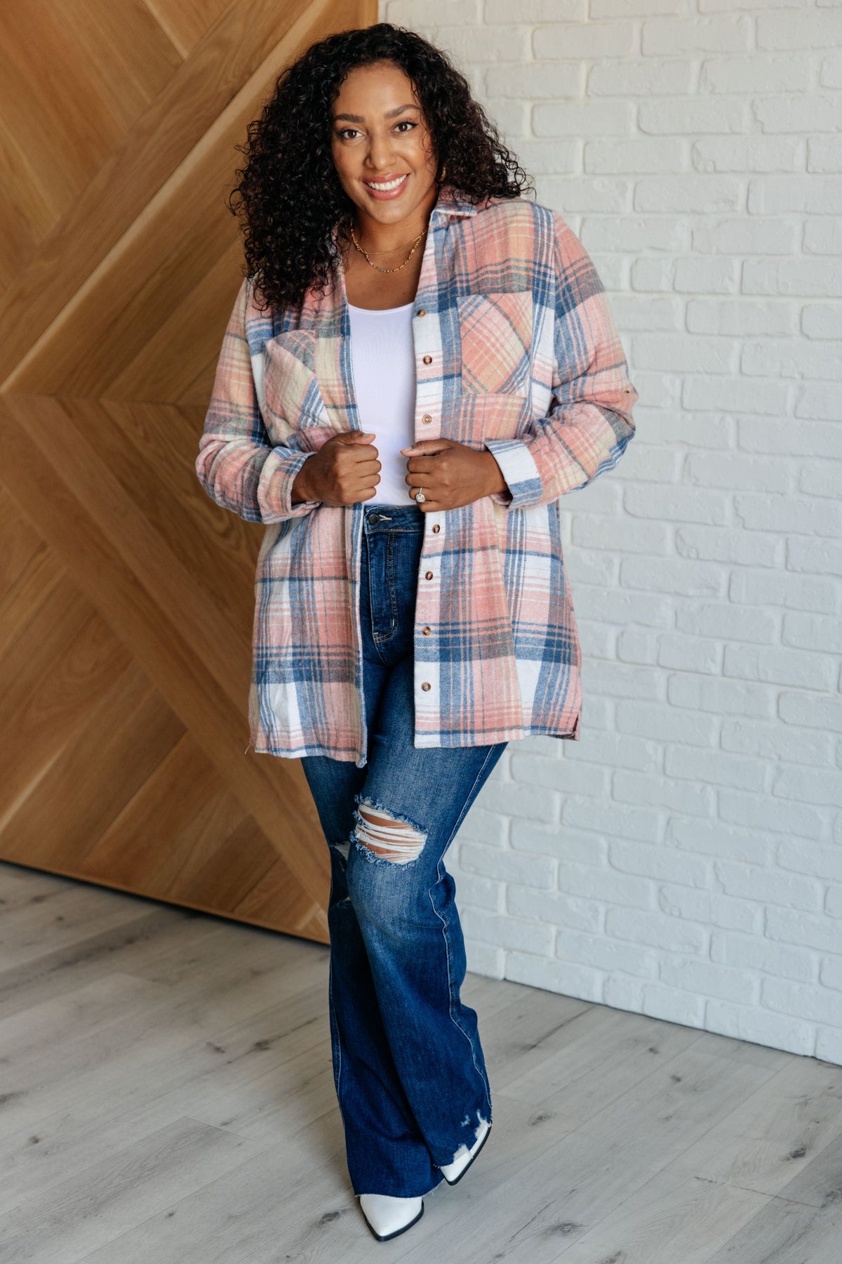 Lumber Jill Plaid Button Down-Tops-Villari Chic, women's online fashion boutique in Severna, Maryland