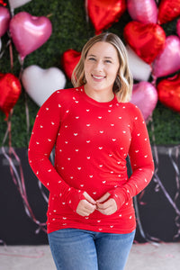 Blair Long Sleeve Top - Sweetheart Red-Tops-Villari Chic, women's online fashion boutique in Severna, Maryland