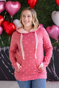 Hailey Pullover Hoodie -Sweetheart Red-Hoodie-Villari Chic, women's online fashion boutique in Severna, Maryland