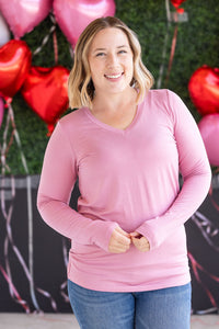 Larissa Long Sleeve Top - Rose-Tops-Villari Chic, women's online fashion boutique in Severna, Maryland
