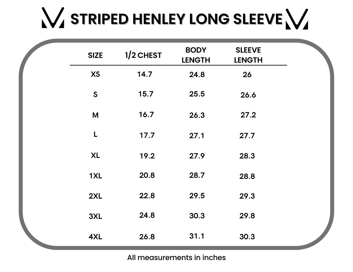 Striped Henley Long Sleeve - Terra Cotta-Tops-Villari Chic, women's online fashion boutique in Severna, Maryland