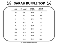 Sarah Ruffle Short Sleeve - Dusty Jade-Tops-Villari Chic, women's online fashion boutique in Severna, Maryland