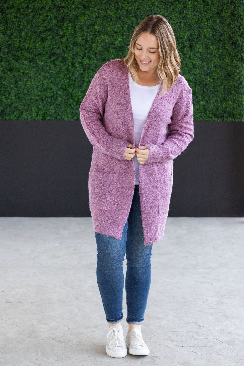 Madison Cozy Cardigan - Frosted Berry-Villari Chic, women's online fashion boutique in Severna, Maryland