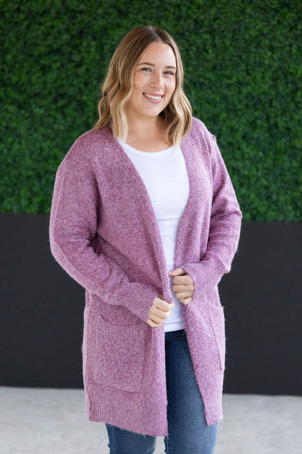 Madison Cozy Cardigan - Frosted Berry-Villari Chic, women's online fashion boutique in Severna, Maryland