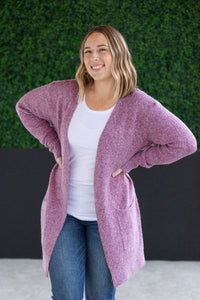 Madison Cozy Cardigan - Frosted Berry-Villari Chic, women's online fashion boutique in Severna, Maryland