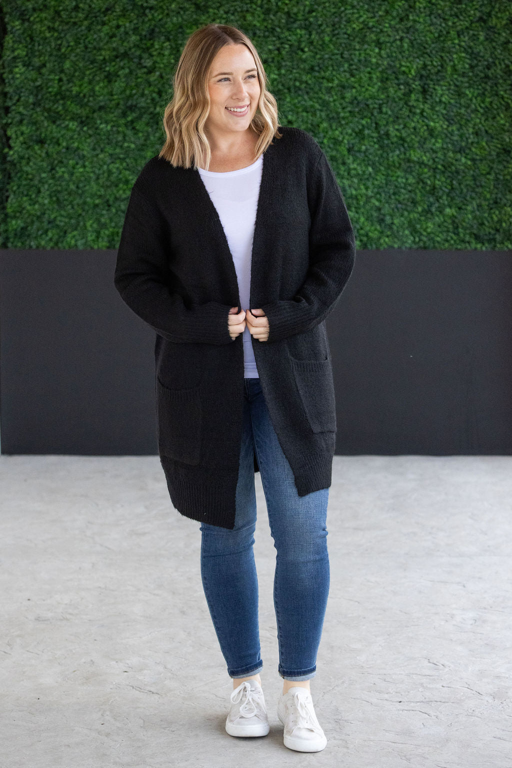 Madison Cozy Cardigan - Jet Black-Villari Chic, women's online fashion boutique in Severna, Maryland