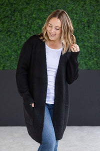 Madison Cozy Cardigan - Jet Black-Villari Chic, women's online fashion boutique in Severna, Maryland