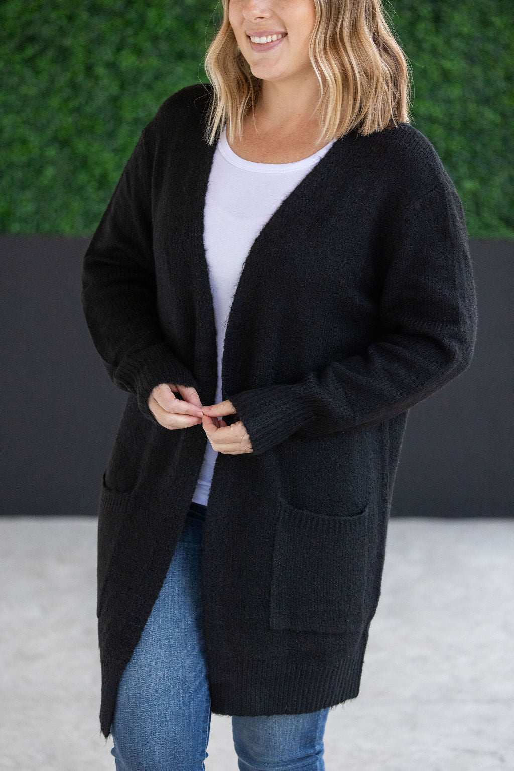 Madison Cozy Cardigan - Jet Black-Villari Chic, women's online fashion boutique in Severna, Maryland