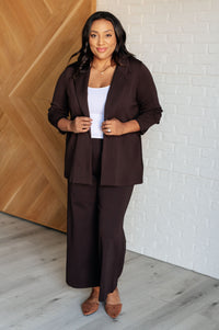 Magic 3/4 Blazer in Chocolate-Layers-Villari Chic, women's online fashion boutique in Severna, Maryland