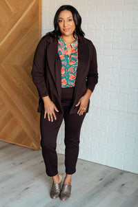 Magic 3/4 Blazer in Chocolate-Layers-Villari Chic, women's online fashion boutique in Severna, Maryland