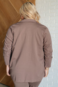 Magic 3/4 Blazer in Dark Mocha-Layers-Villari Chic, women's online fashion boutique in Severna, Maryland