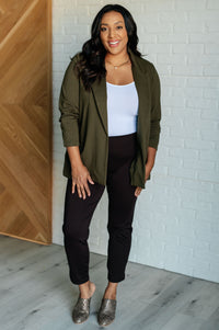 Magic 3/4 Blazer in Olive-Layers-Villari Chic, women's online fashion boutique in Severna, Maryland