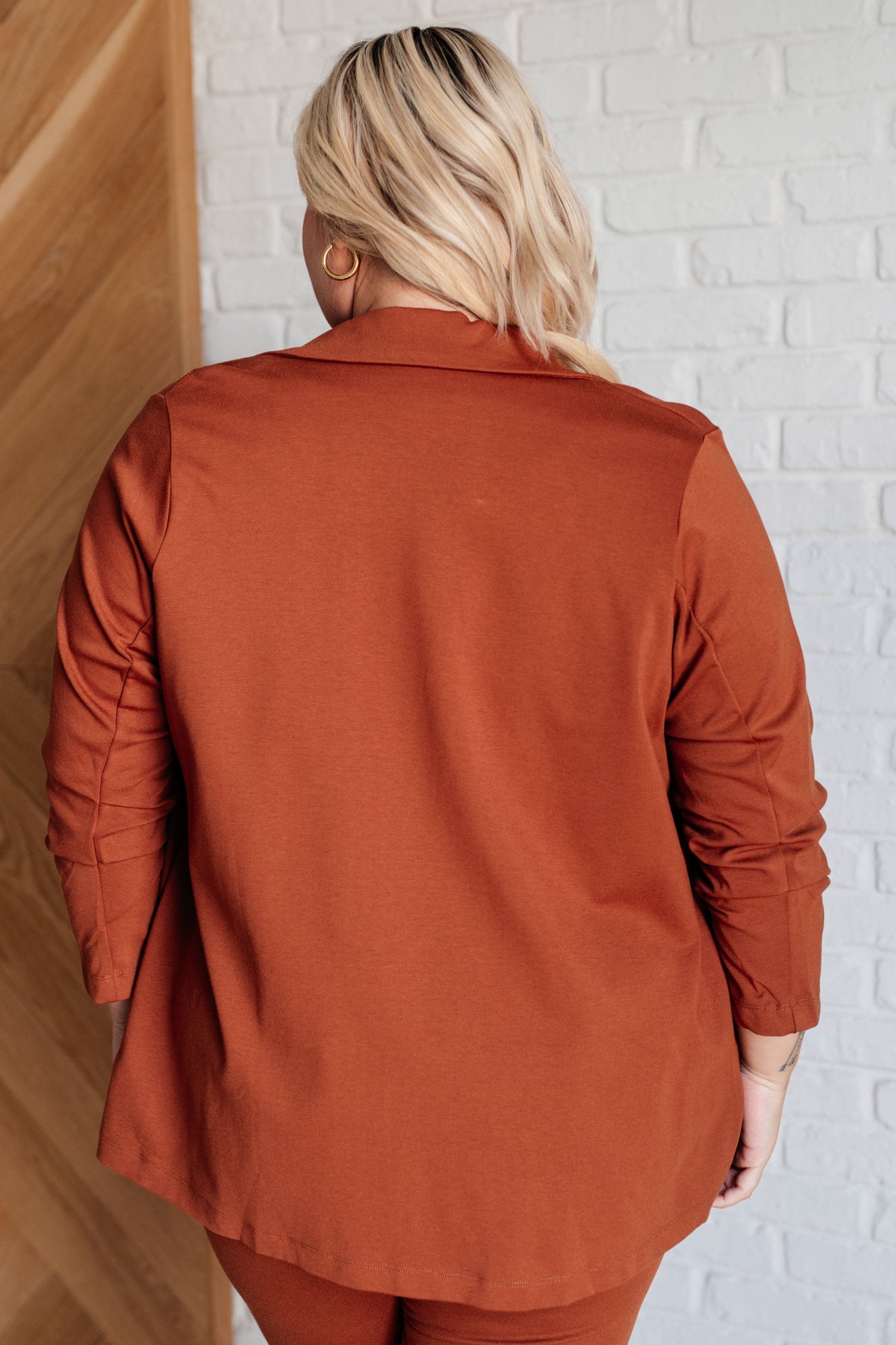 Magic 3/4 Blazer in Rust-Layers-Villari Chic, women's online fashion boutique in Severna, Maryland