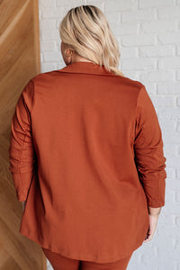 Magic 3/4 Blazer in Rust-Layers-Villari Chic, women's online fashion boutique in Severna, Maryland