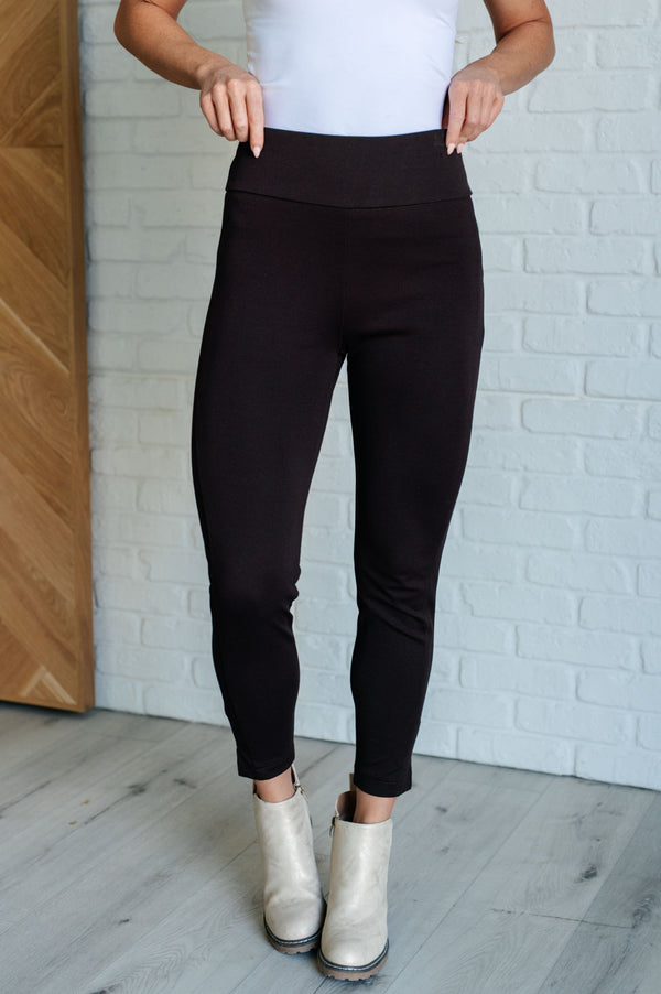 Magic Ankle Crop Skinny Pants in Chocolate-Bottoms-Villari Chic, women's online fashion boutique in Severna, Maryland