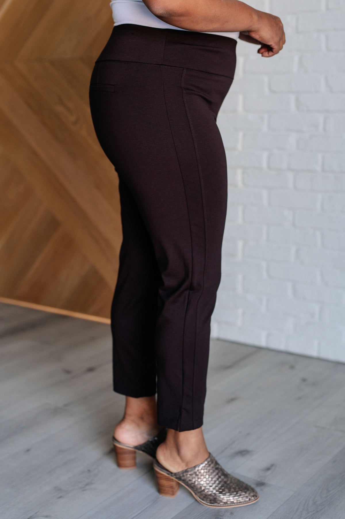 Magic Ankle Crop Skinny Pants in Chocolate-Bottoms-Villari Chic, women's online fashion boutique in Severna, Maryland