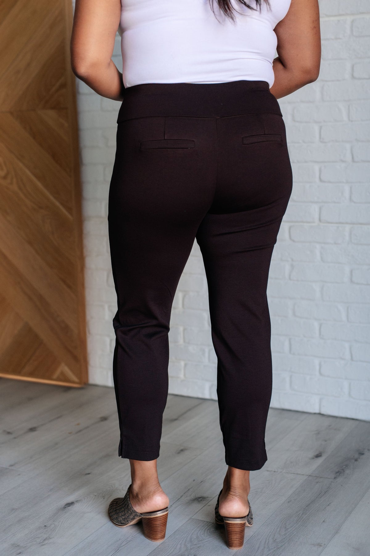 Magic Ankle Crop Skinny Pants in Chocolate-Bottoms-Villari Chic, women's online fashion boutique in Severna, Maryland