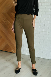 Magic Ankle Crop Skinny Pants in Olive-Bottoms-Villari Chic, women's online fashion boutique in Severna, Maryland