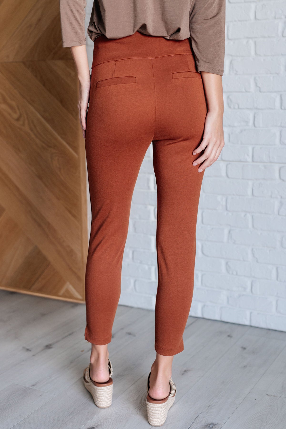 Magic Ankle Crop Skinny Pants in Rust-Bottoms-Villari Chic, women's online fashion boutique in Severna, Maryland