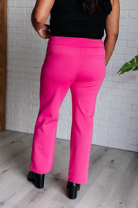 Magic Straight Pants in Hot Pink-Bottoms-Villari Chic, women's online fashion boutique in Severna, Maryland