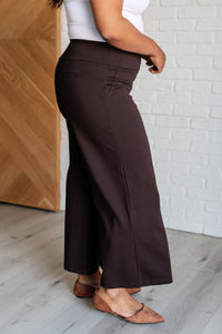 Magic Wide Leg Crop Pants in Chocolate-Bottoms-Villari Chic, women's online fashion boutique in Severna, Maryland
