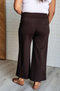 Magic Wide Leg Crop Pants in Chocolate-Bottoms-Villari Chic, women's online fashion boutique in Severna, Maryland