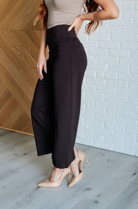 Magic Wide Leg Crop Pants in Chocolate-Bottoms-Villari Chic, women's online fashion boutique in Severna, Maryland